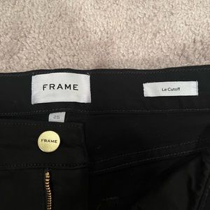 Frame Black denim shorts